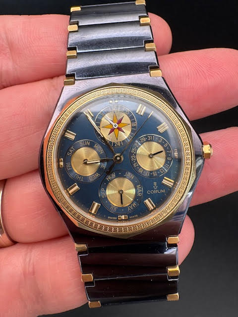 Corum Admiral's Cup "Quattro" Quartz Watch (RARE Blue Dial) - X3096